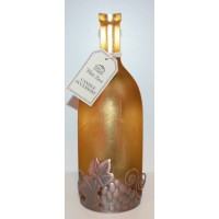 BATH & BODY WORKS BRUSHED COPPER WINE BOTTLE MINI CANDLE HOLDER METAL SMALL GOLD   172291920044